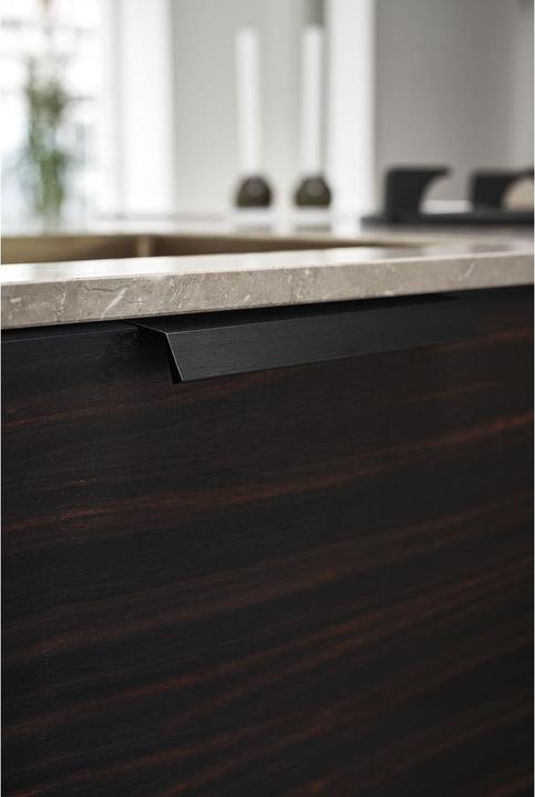 Produktbild Furnipart Griffleiste Möbelgriff Bench LA 2x80 L 200mm Alu schwarz schwarz matt gebürstet
