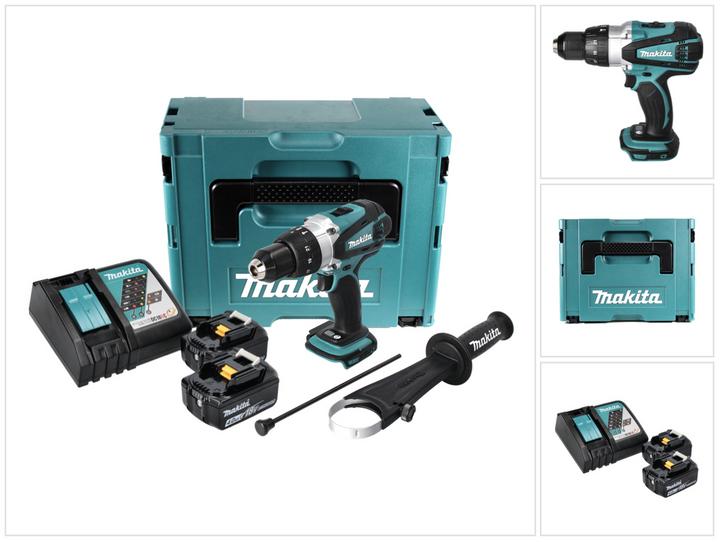 Actual product image Makita DHP458RMJ, 2 batteries (Rechargeable battery operated)