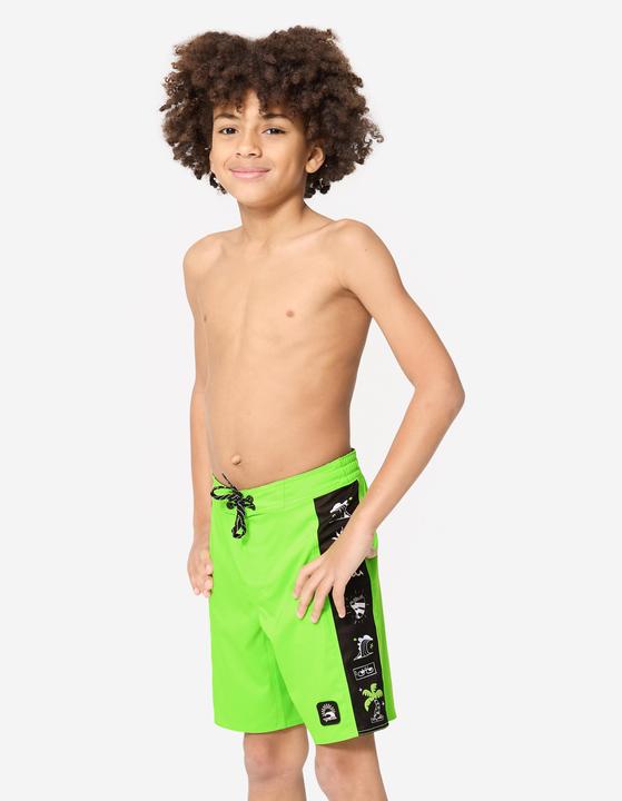 Image du produit Olaian Boardshort surf Garçon - 900 Band vert (12, 13, 14)