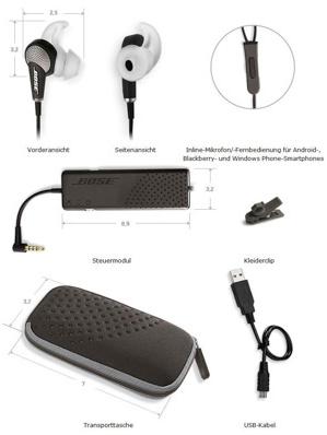 Produktbild Bose QuietComfort 20 (1-Button Remote) (ANC, 16 h)