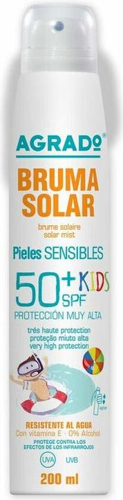 Produktbild Agrado Spray Kids 50 Dry Sun Mist and Moisturizing Sunscreen with SPF 50 UVA UVB Infrared Protection Water (Sonnenspray, SPF 50, 200 ml)