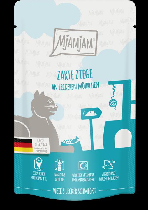 Produktbild Mjamjam Zarte Ziege an leckeren Möhrchen (Adult, 12 Stk., 125 g)