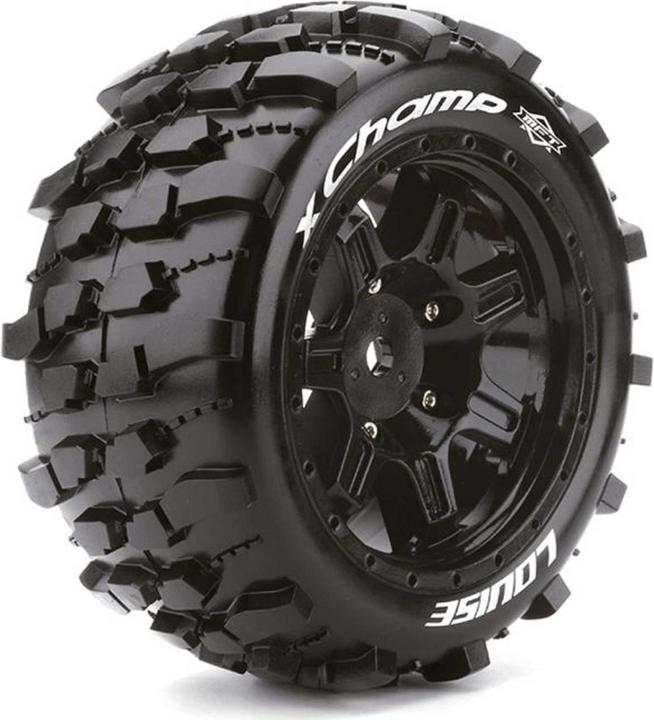 Louise x-champ sport-reifen felge schwarz 24mm arrma kraton 8s mft (2)