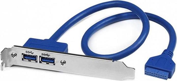 Actual product image StarTech 2 Port USB 3.0 A Female Bracket - USB 3 Pin Header Bracket Console