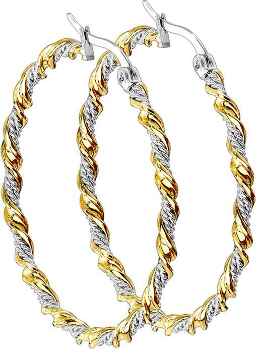 Image du produit Star Piercing Boucles d'oreilles plaqué or rond tressé (Acier chirurgical 316L, sans laiton)