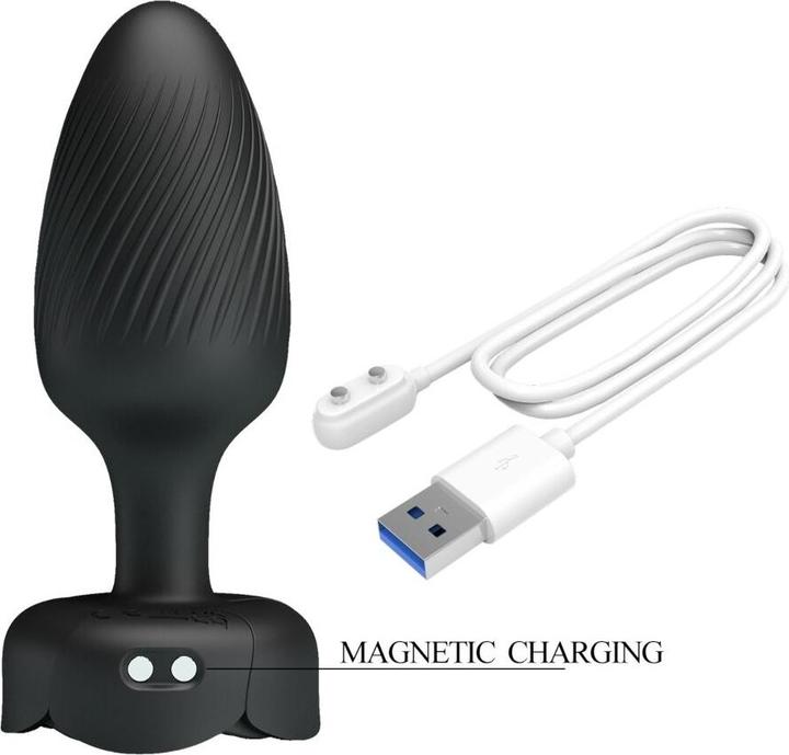 Actual product image Pretty Love - Osborn Anal Plug Mit LED Licht Schwarz 9,8 cm