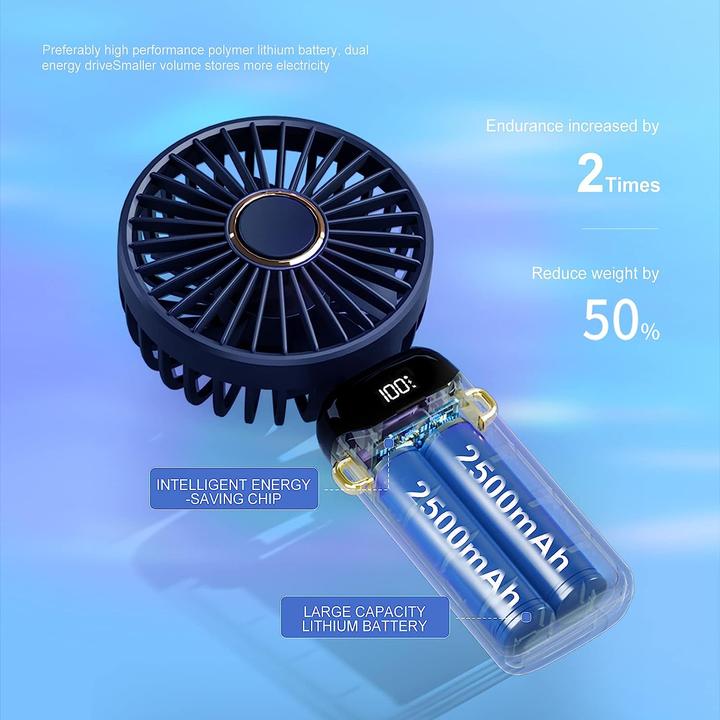 Actual product image Lumina Swiss Mini Strong-Wind Hand Fan