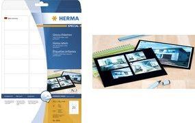 Actual product image Herma High gloss labels A4