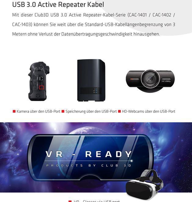 Produktbild Club 3D USB 3.0 (15 m, USB 3.0)