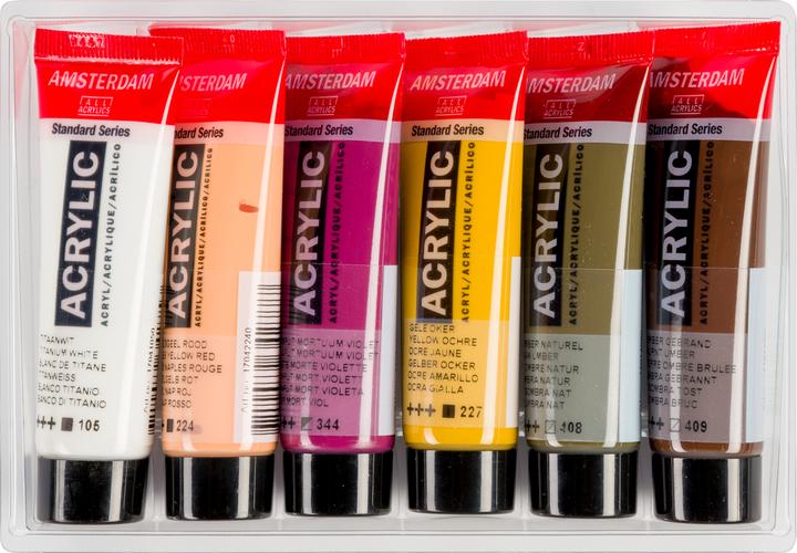 Actual product image Amsterdam Acrylic paint portrait 6 tubes à 20 ml (Multicoloured, 20 ml)