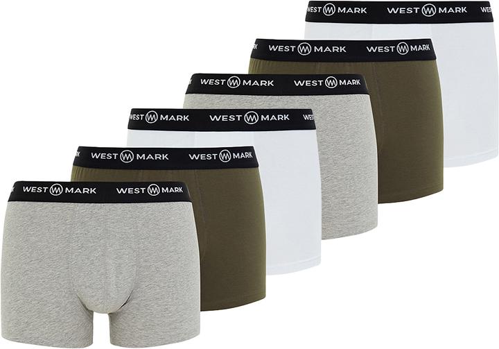 Grey Melange, Khaki, White