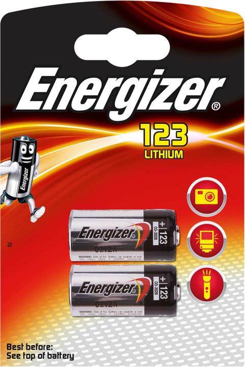 Actual product image Energizer 123 Lithium Photo (2 pcs., CR123A, 1500 mAh)