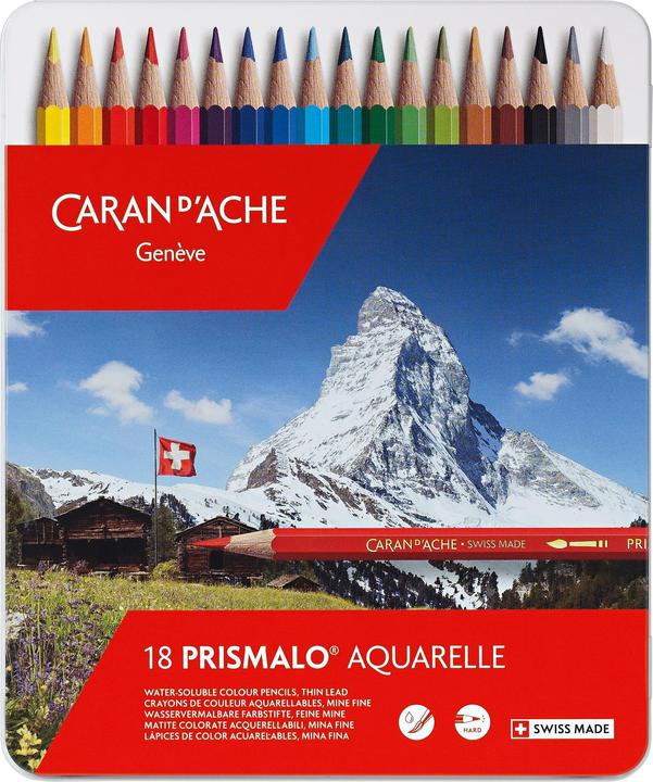 Caran d'Ache Prismalo Aquarelle Metallschachtel (Multicolore, 18 x)