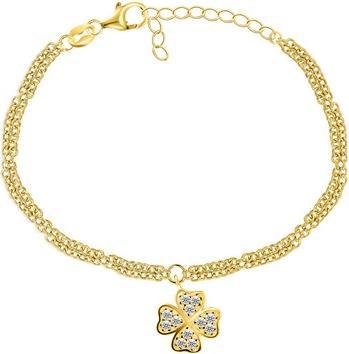 Immagine prodotto Brilio Argento - Bellissimo bracciale in argento con zirconi Quadrifoglio BRC45Y