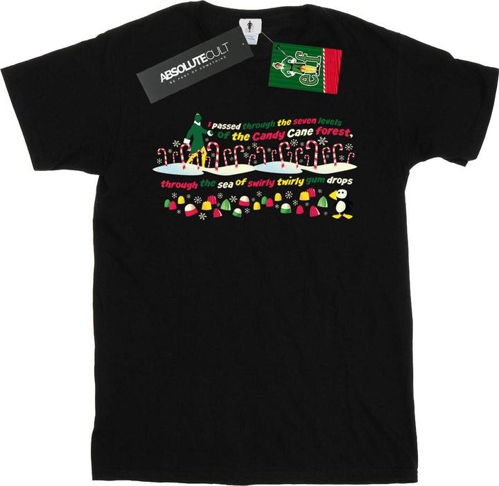 Immagine prodotto Elf Candy Cane Forest Maglietta Ampia Donna (3XL)