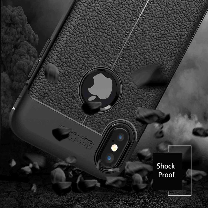 Image du produit Cadorabo TPU Cover similicuir structure (Apple iPhone X)