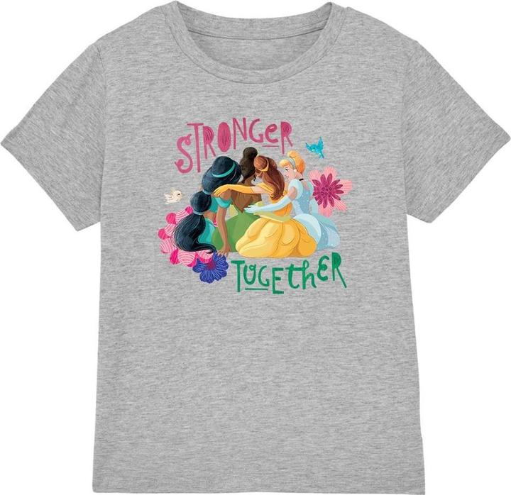 Actual product image Disney Princess Childrens/Kids Stronger Together Jasmine, Tiana And Belle T-Shirt (140)