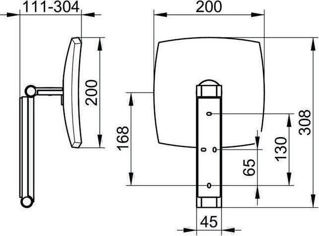 Produktbild Keuco Kosmetikspiegel iLook move 200x200mm nbel alu-fin