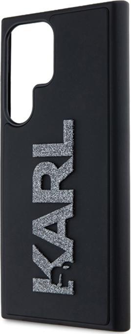 Actual product image Karl Lagerfeld KLHCS23L3DMBKCK S23 Ultra S918 czarny/black hardcase 3D Rubber Glitter Logo (Samsung Galaxy S23 Ultra)