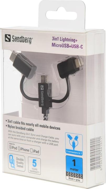 Produktbild Sandberg 3in1 (1 m, USB 2.0)