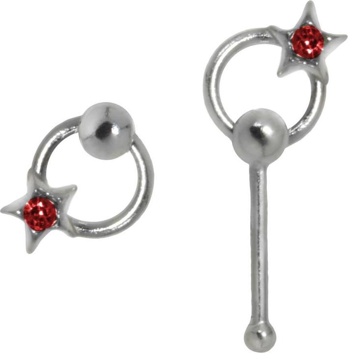 Bijouteria Nasenpiercing (Kristall, Silber 925)