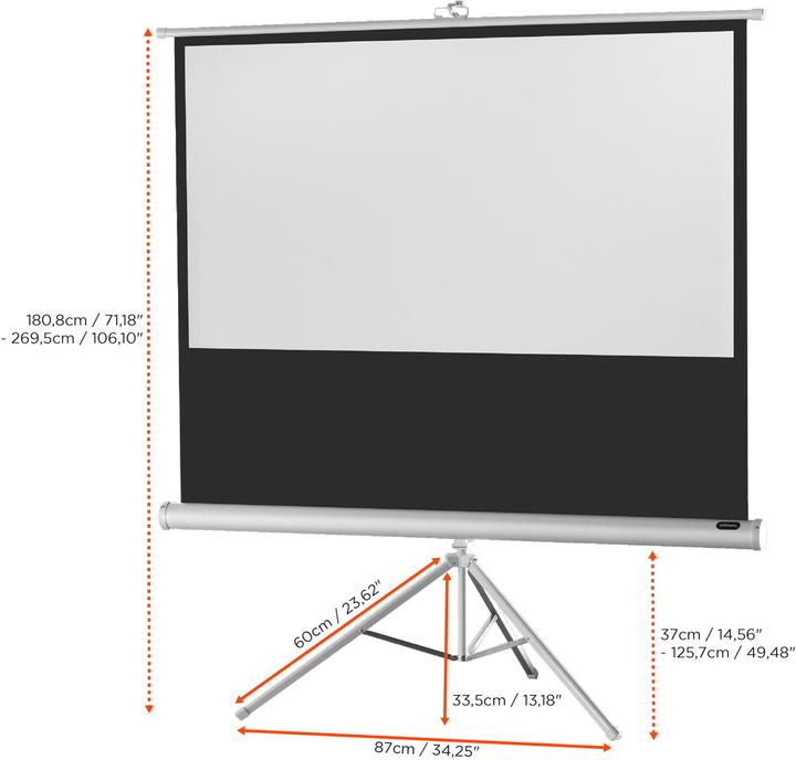 Image du produit Celexon Economy tripod screen - Écran de projection avec trépied - 181 cm (71") (71.26", 16:9)