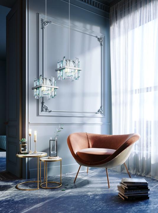 Image du produit Maytoni Cerezo Suspension, lampe à suspendre E14 Chrome Cristal (E14)