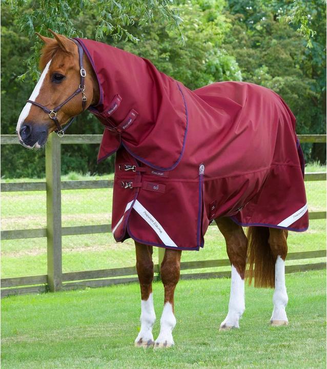 Actual product image Premier Equine outdoor horse blanket with neck cover titan 50 g (160 cm)