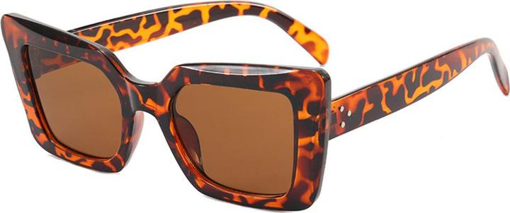 Produktbild Techsuit - Sunglasses (5277) - for Women with PC Frame and Lens, Square Shape - Leopard / Brown
