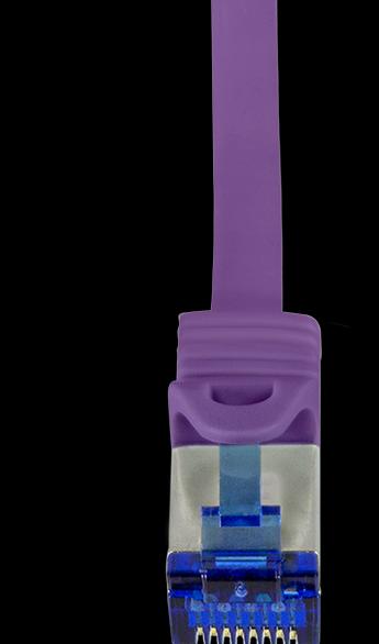 Produktbild LogiLink Patchkabel Ultraflex, Kat.6A, S/FTP, 0,5 m, violett (S/FTP, CAT6a, 0.50 m)