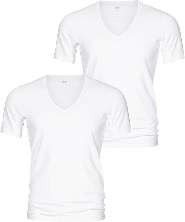 Mey 2er Pack Dry Cotton T-Shirt mit V-Ausschnitt