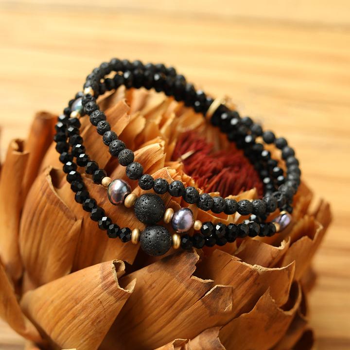 Immagine prodotto Andreani Bracciale con amazzonite autentica (80 cm, Pietre, Nude, Vetro, Marrone, Metallo)