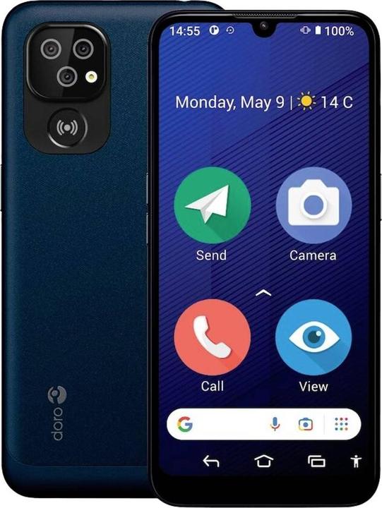 Doro 8200 (64 GB, Black, 6.10", Dual SIM, 16 Mpx, 4G)
