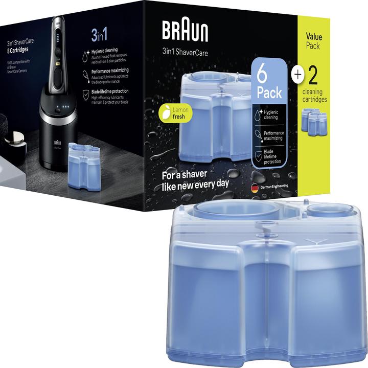 Produktbild Braun Braun CCR 6+2 Rasierer-Reinigungsstation Nachfüllkartuschen (8 x)