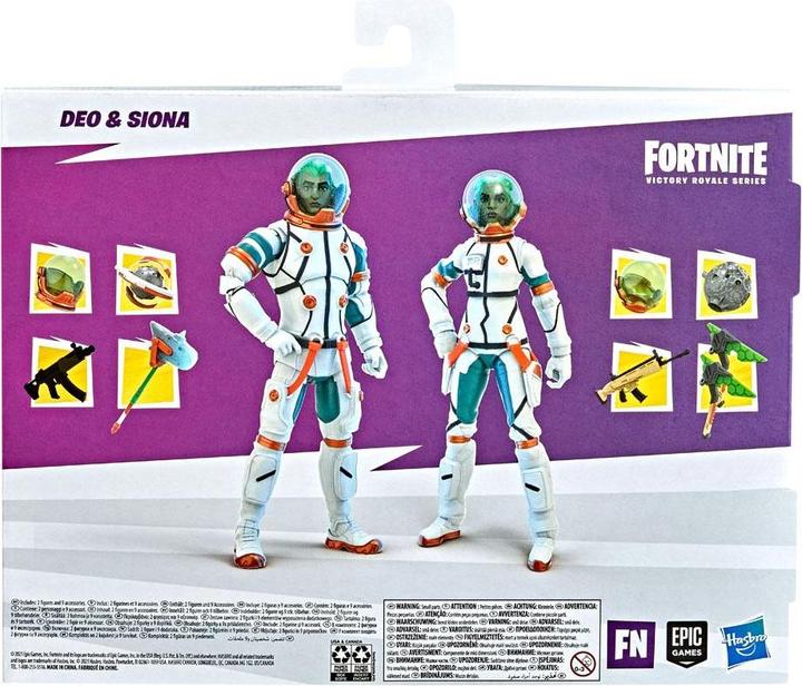 Actual product image Fortnite Hasbro Victory Royale Series Deo and Siona Battle Royale Pack, 15 cm tall figures to