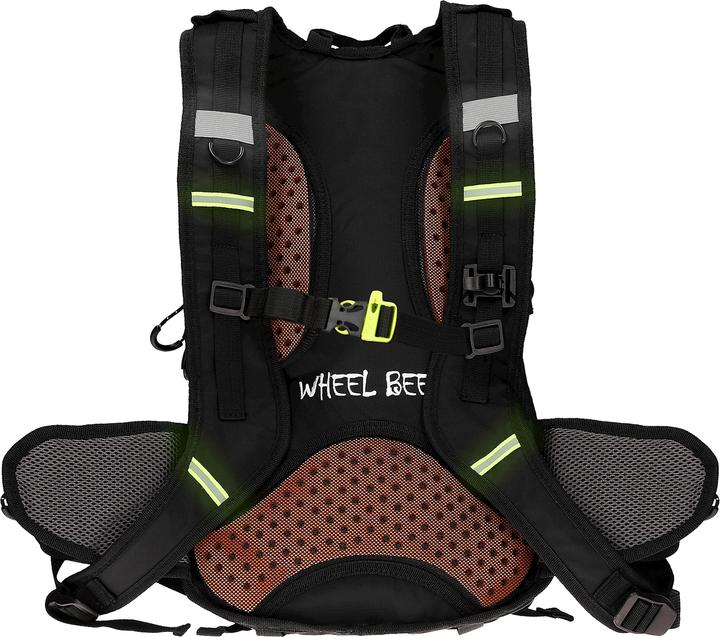 Actual product image Wheel Bee Bike Backpack Stelvio Black, 46x32x20 cm, volume 18l, LED, Batt. 2xCR2032 incl. (18 l)