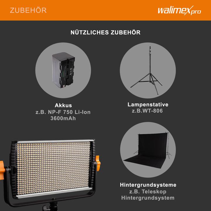 Produktbild Walimex Niova 600 Plus (Flächenleuchte, Videoleuchte, Studioleuchte)