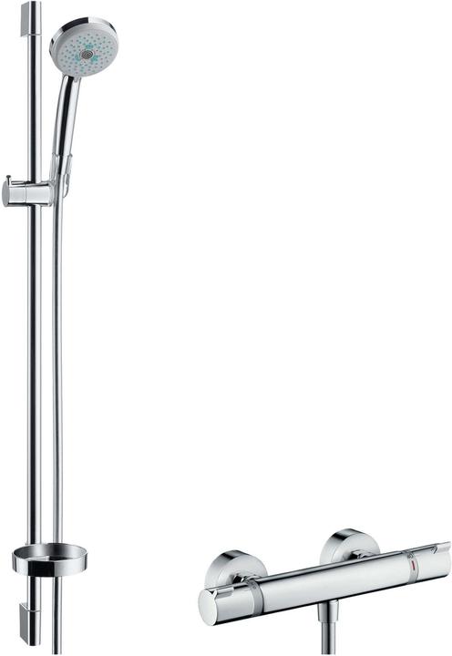hansgrohe Brausenkombi Croma 100 Ecostat 1001 SL u. Brausestange Unica 27085000