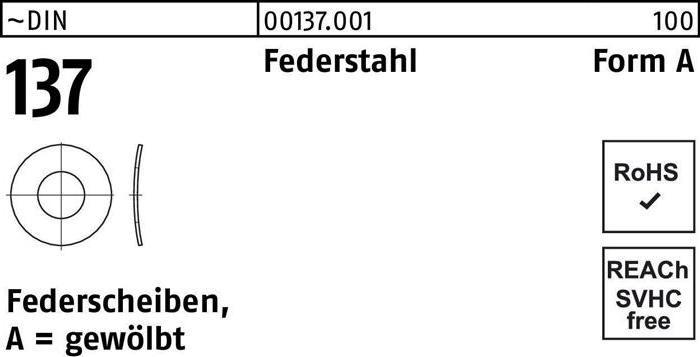 Produktbild Federscheibe DIN 137 A 3,5 Federstahl