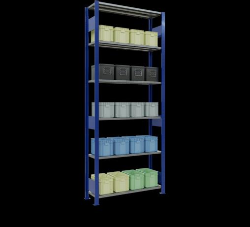 Immagine prodotto Schulte Lagertechnik Sistema di scaffalature di base senza viti MULTIplus150 con ripiani di lunghezza