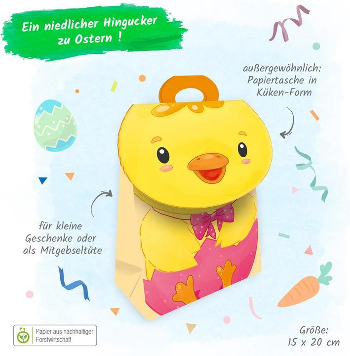 Produktbild Geschenktasche mit Verschluss Küken (Geschenktüte, 1 x)