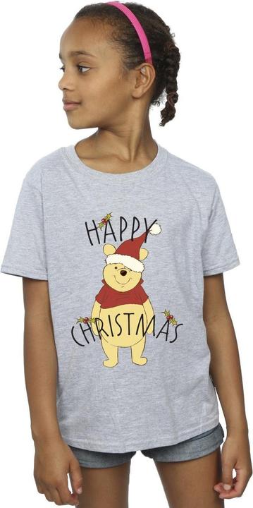 Produktbild Disney Winnie The Pooh Happy Christmas Holly TShirt Mädchen (152, 158)