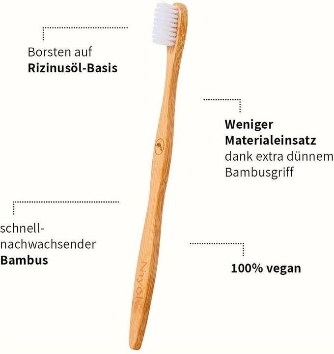 Immagine prodotto Niyok Spazzolino da denti a mano Bamboo Disaster Relief 1 pezzo (Morbido, 1 x)