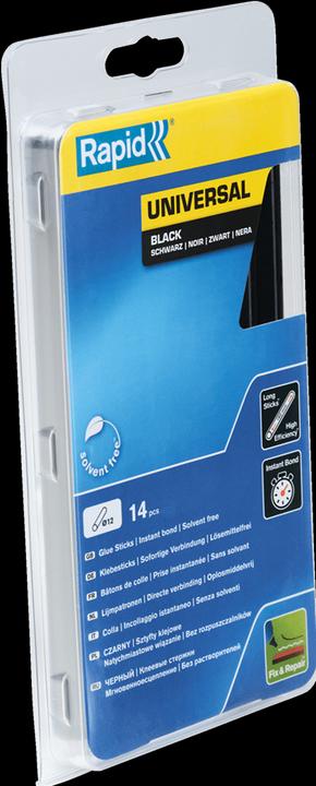 Produktbild Rapid Universal Schwarze Klebesticks Ø12x190mm 14 Stück