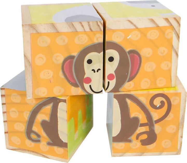 Image du produit Puzzle de construction en bois Animaux FSC, 4 pièces