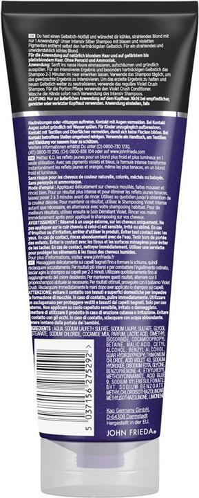 Produktbild John Frieda Violet Crush Silber Shampoo (250 ml, Flüssiges Shampoo)