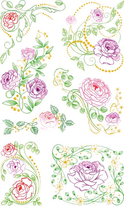 Actual product image Z-Design Blumenaufkleber