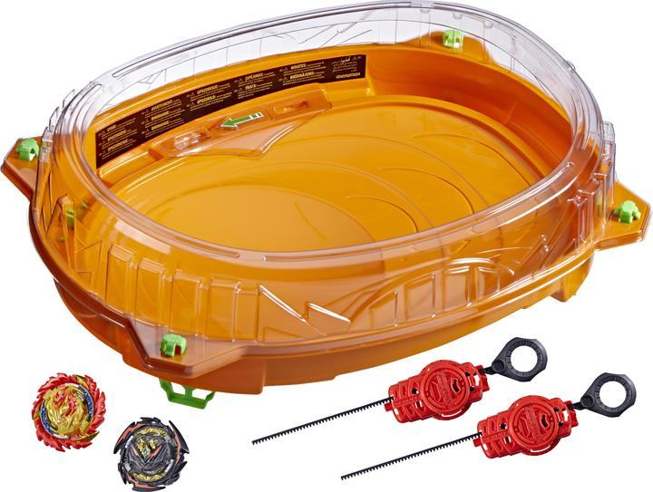 Hasbro Beyblade Burst QuadDrive Cosmic Vector Battle Set - Beystadium Arena, 2 toupies et 2 starters, pour (Allemand, Français, Italien, Anglais)