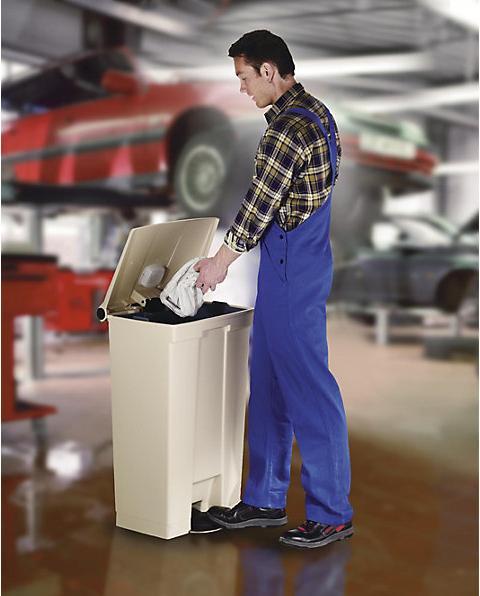 Actual product image Vepa Bins Industrial pedal bin, capacity 45 l, beige. (45 l)