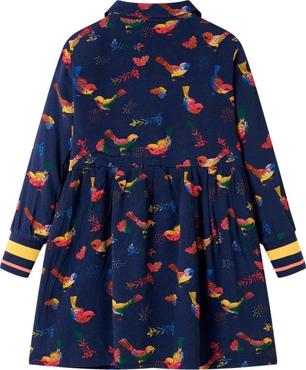Produktbild VidaXL Kinderkleid mit Langen Ärmeln Marineblau (128)